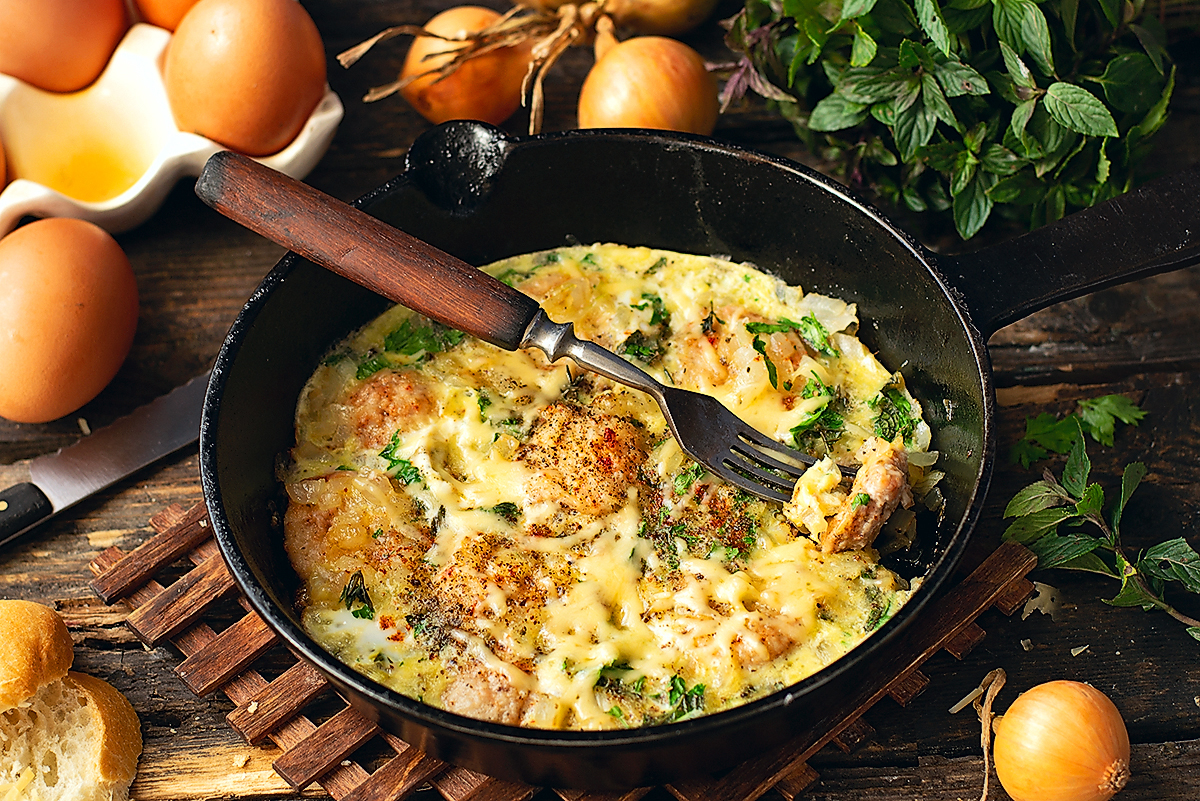 Омлет с бараньими яйцами