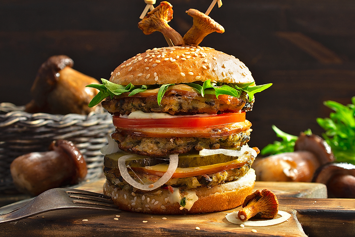 Тройной вегетарианский гриббургер